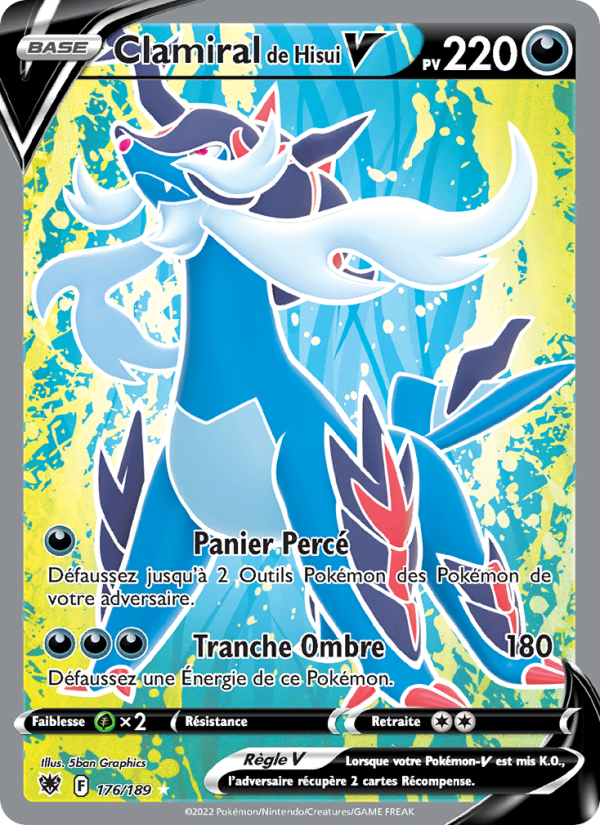 Clamiral de Hisui V 176 — Astral Radiance (French Pokémon TCG card)