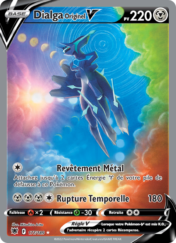 Dialga Originel V 177 — Astral Radiance (French Pokémon TCG card)