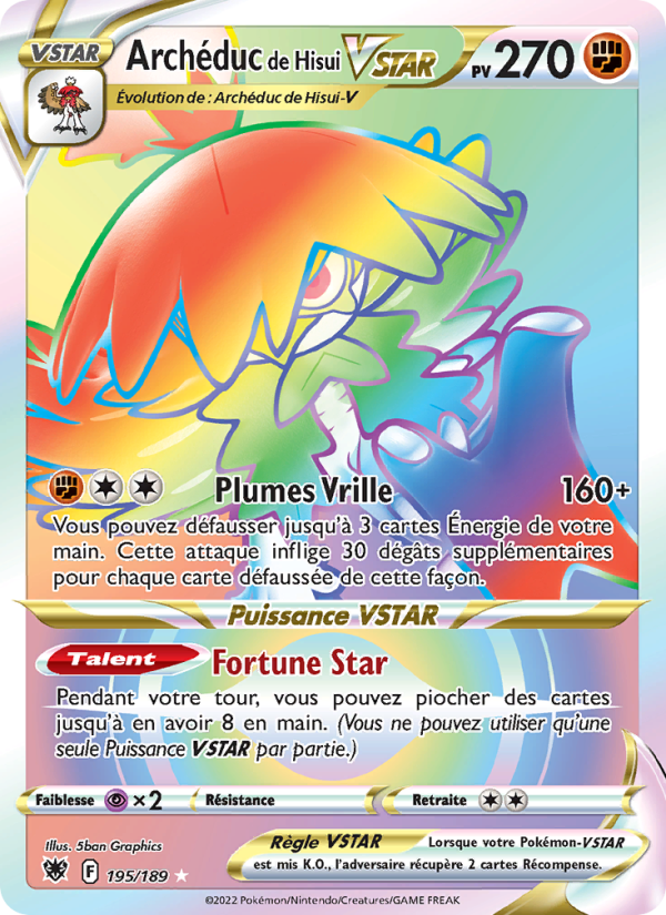 Archéduc de Hisui VSTAR 195 — Astral Radiance (French Pokémon TCG card)