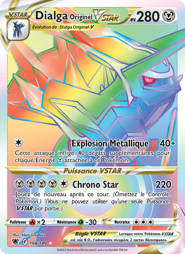 Dialga Originel VSTAR 198 — Astral Radiance (French Pokémon TCG card)