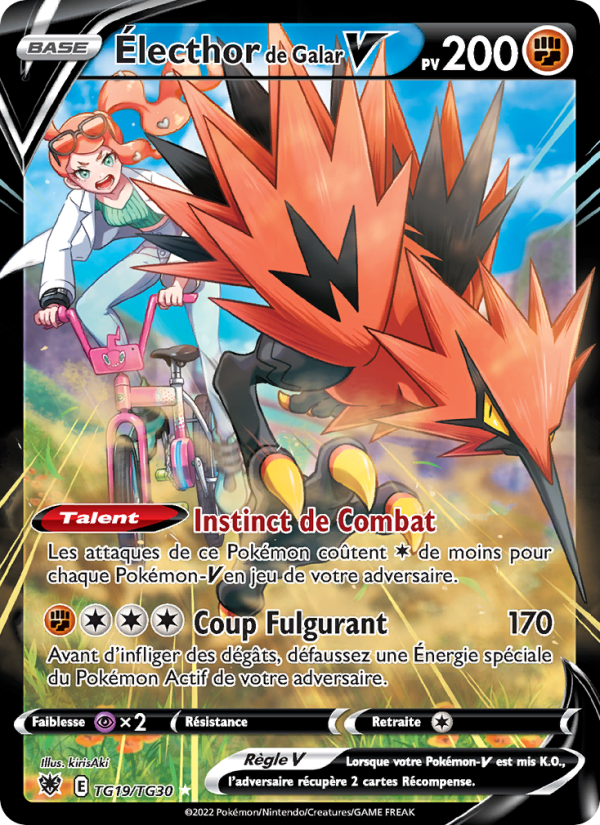 Électhor de Galar V TG19 — Astral Radiance (French Pokémon TCG card)
