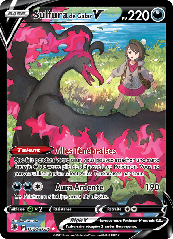 Sulfura de Galar V TG20 — Astral Radiance (French Pokémon TCG card)
