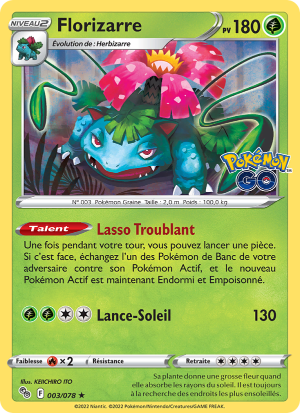Florizarre 003 — Pokémon GO (French Pokémon TCG card)