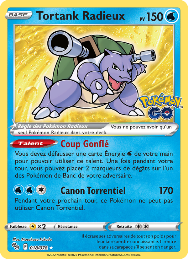 Tortank Radieux 018 — Pokémon GO (French Pokémon TCG card)