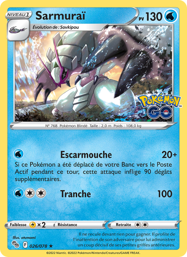 Sarmuraï 026 — Pokémon GO (French Pokémon TCG card)