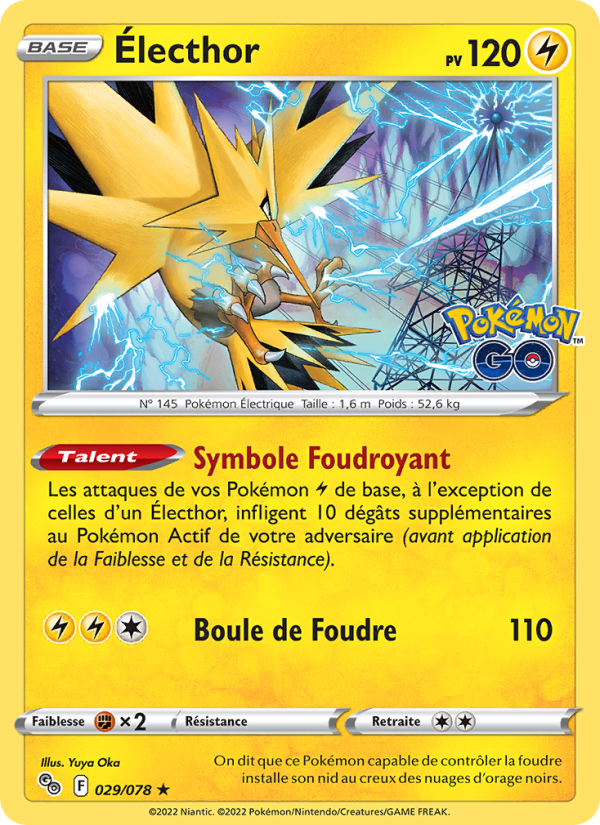 Électhor 029 — Pokémon GO (French Pokémon TCG card)