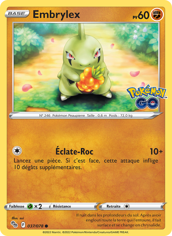 Embrylex 037 — Pokémon GO (French Pokémon TCG card)