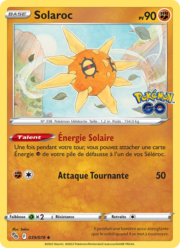 Solaroc 039 — Pokémon GO (French Pokémon TCG card)
