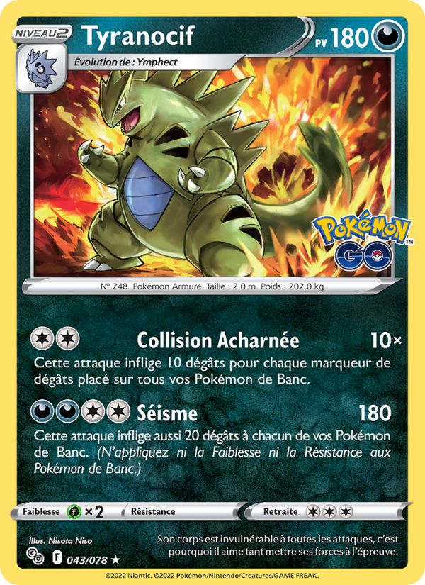 Tyranocif 043 — Pokémon GO (French Pokémon TCG card)