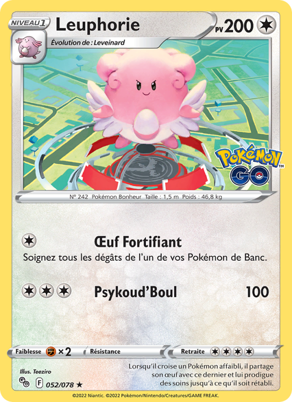 Leuphorie 052 — Pokémon GO (French Pokémon TCG card)