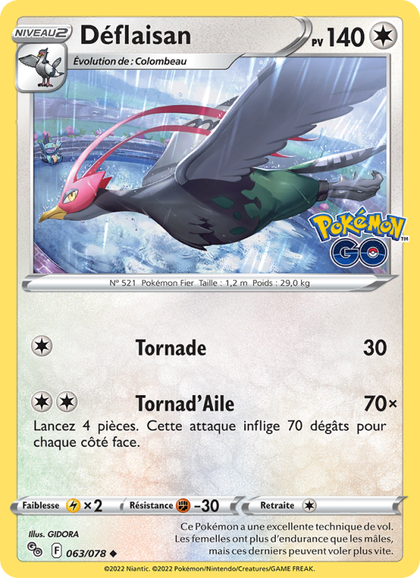 Déflaisan 063 — Pokémon GO (French Pokémon TCG card)