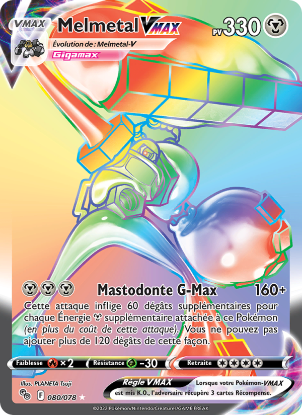 Melmetal VMAX 080 — Pokémon GO (French Pokémon TCG card)