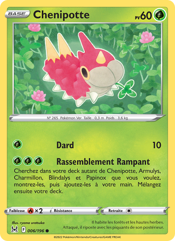 Chenipotte 006 — Lost Origin (French Pokémon TCG card)