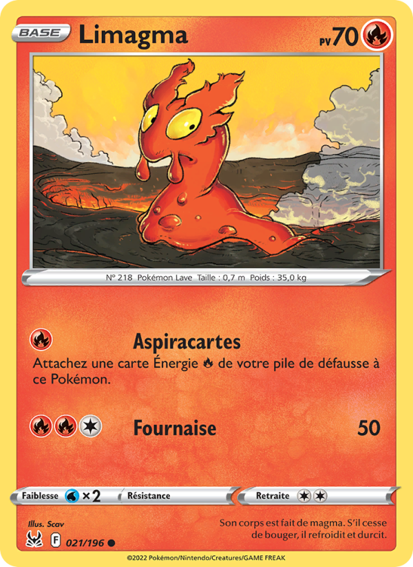 Limagma 021 — Lost Origin (French Pokémon TCG card)