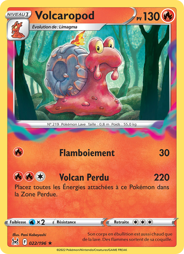 Volcaropod 022 — Lost Origin (French Pokémon TCG card)