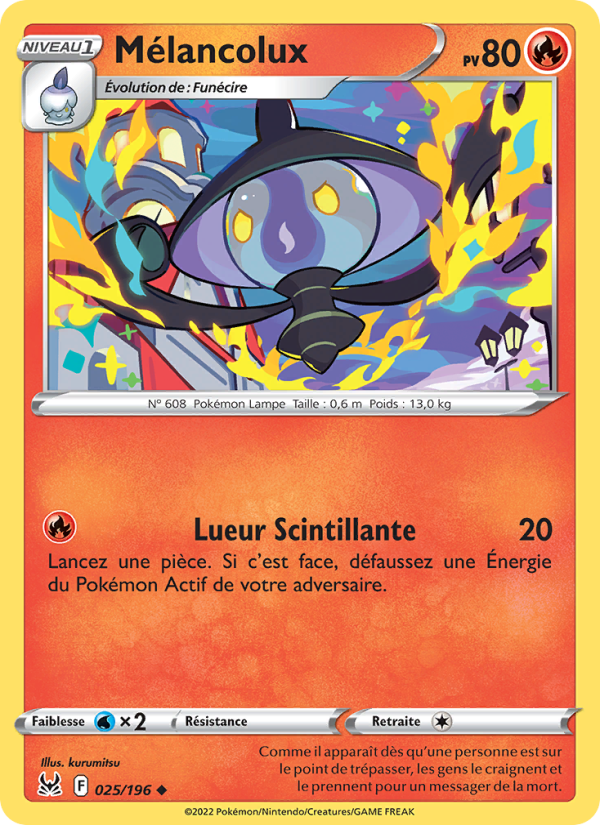 Mélancolux 025 — Lost Origin (French Pokémon TCG card)