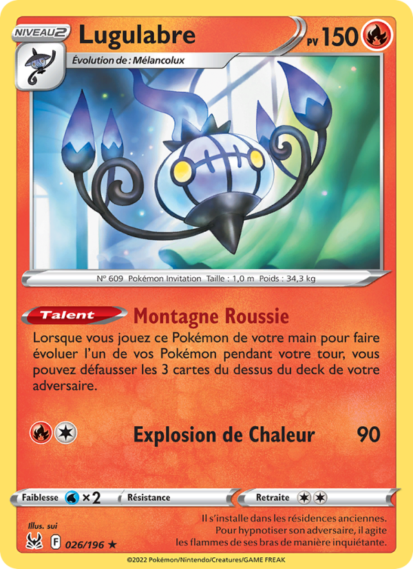 Lugulabre 026 — Lost Origin (French Pokémon TCG card)