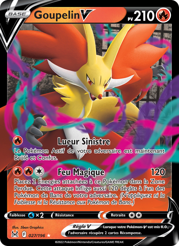 Goupelin V 027 — Lost Origin (French Pokémon TCG card)
