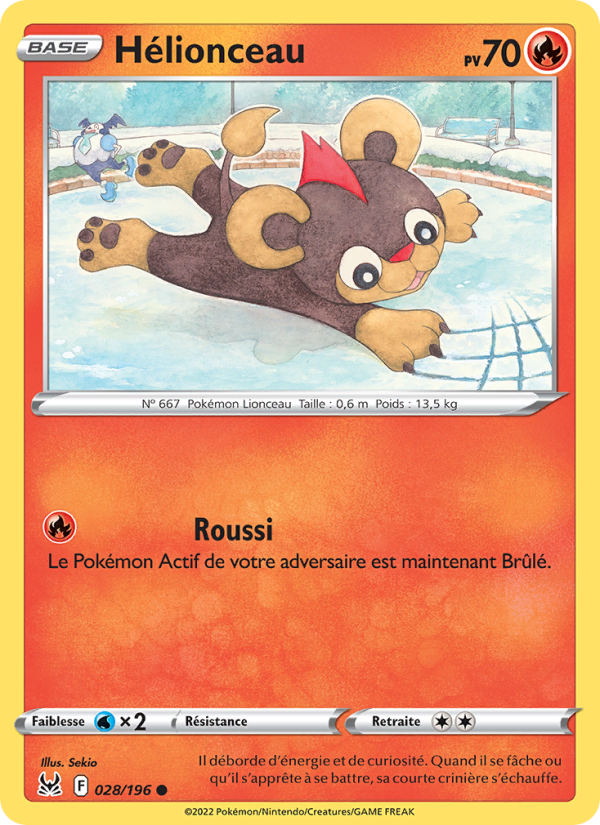 Hélionceau 028 — Lost Origin (French Pokémon TCG card)