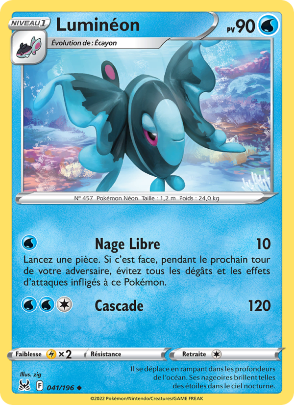 Luminéon 041 — Lost Origin (French Pokémon TCG card)