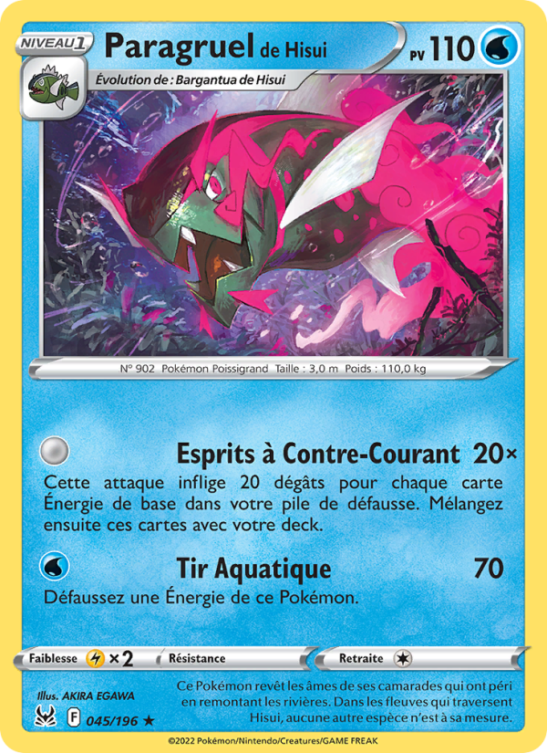 Paragruel de Hisui 045 — Lost Origin (French Pokémon TCG card)
