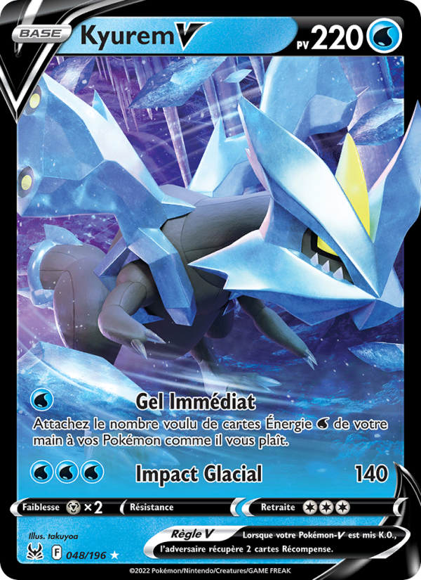 Kyurem V 048 — Lost Origin (French Pokémon TCG card)