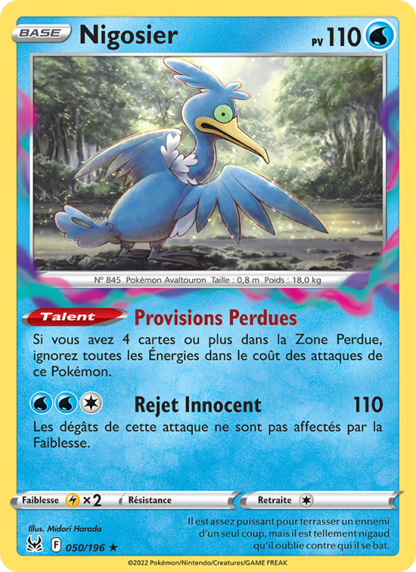 Nigosier 050 — Lost Origin (French Pokémon TCG card)