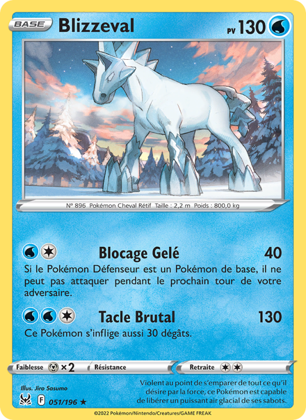 Blizzeval 051 — Lost Origin (French Pokémon TCG card)