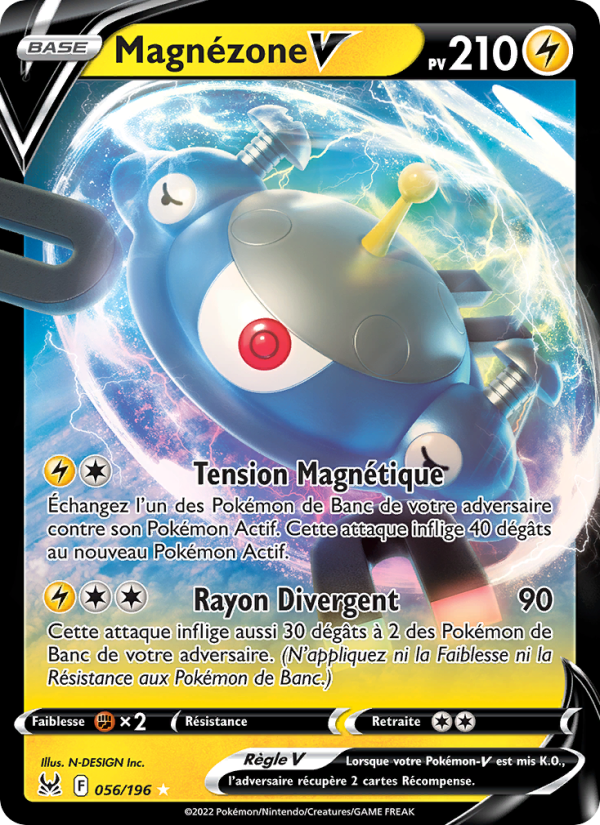 Magnézone V 056 — Lost Origin (French Pokémon TCG card)