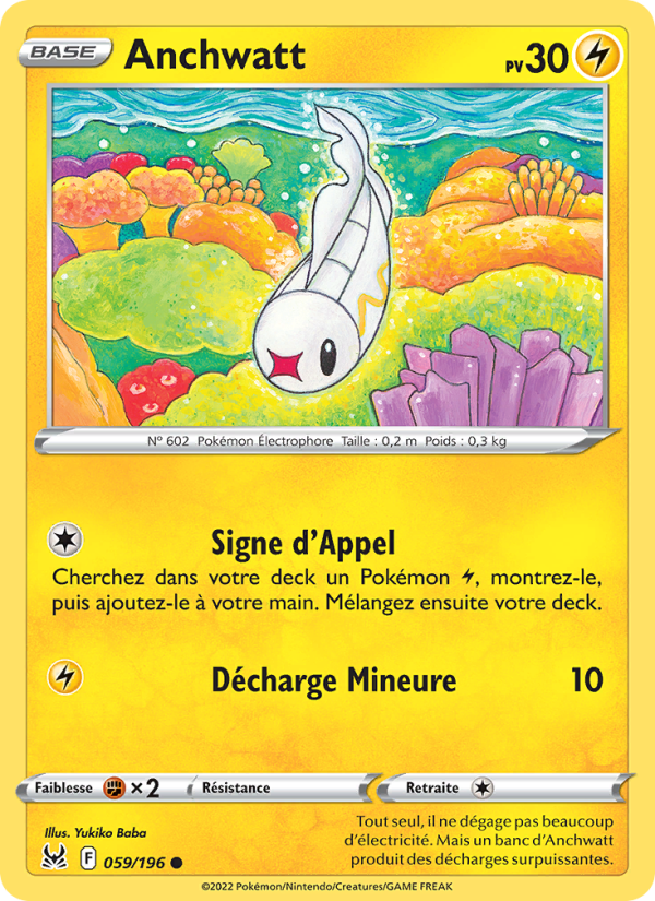 Anchwatt 059 — Lost Origin (French Pokémon TCG card)