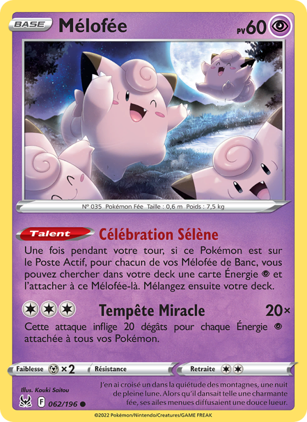 Mélofée 062 — Lost Origin (French Pokémon TCG card)