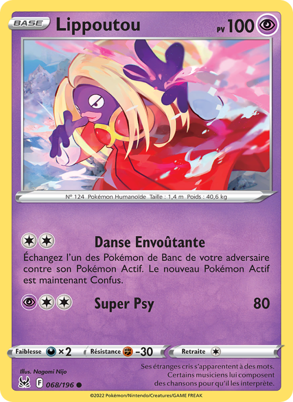 Lippoutou 068 — Lost Origin (French Pokémon TCG card)