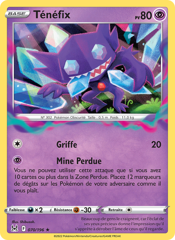 Ténéfix 070 — Lost Origin (French Pokémon TCG card)
