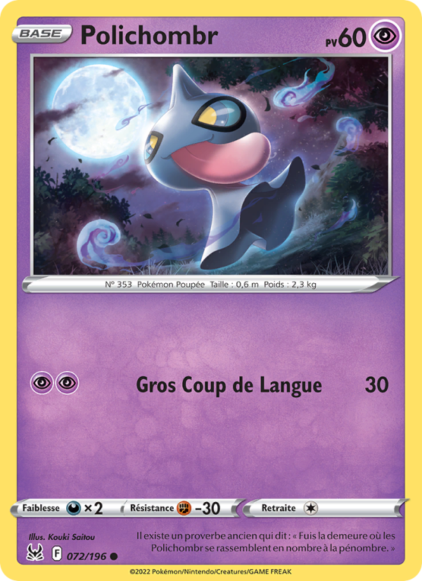 Polichombr 072 — Lost Origin (French Pokémon TCG card)