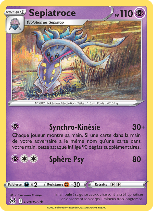 Sepiatroce 078 — Lost Origin (French Pokémon TCG card)