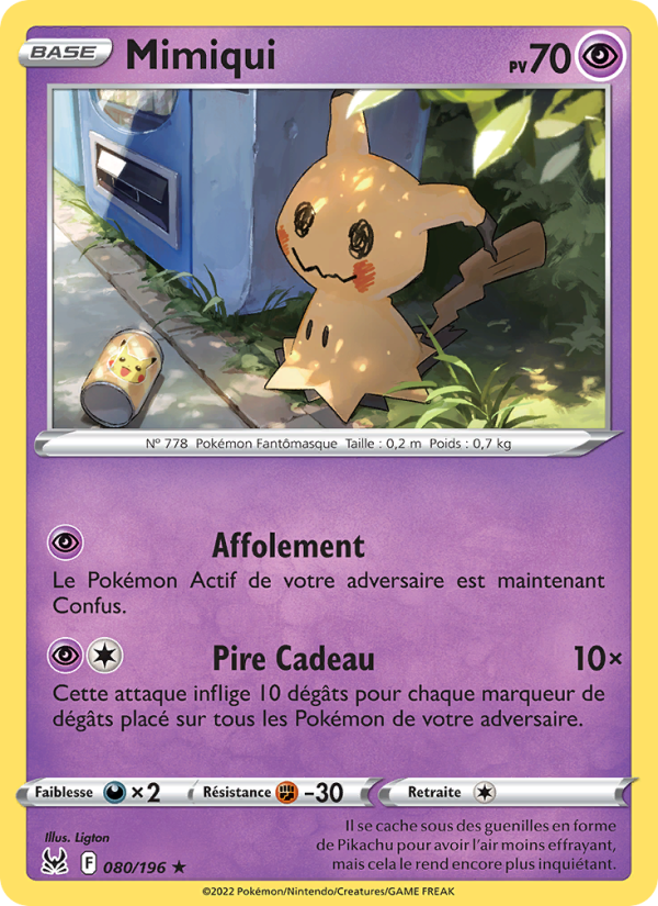Mimiqui 080 — Lost Origin (French Pokémon TCG card)