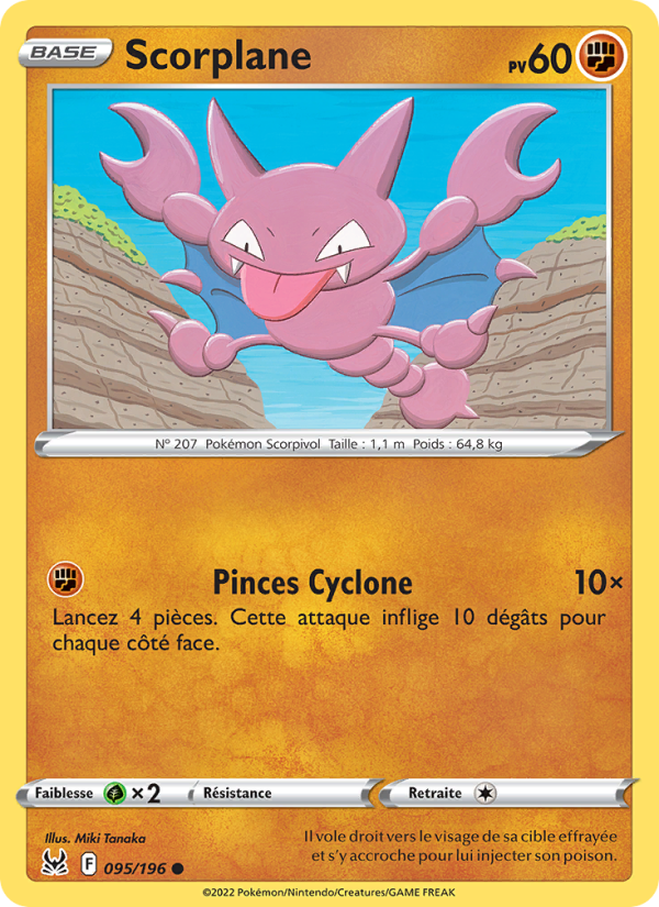Scorplane 095 — Lost Origin (French Pokémon TCG card)