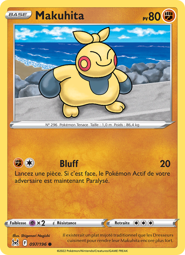 Makuhita 097 — Lost Origin (French Pokémon TCG card)