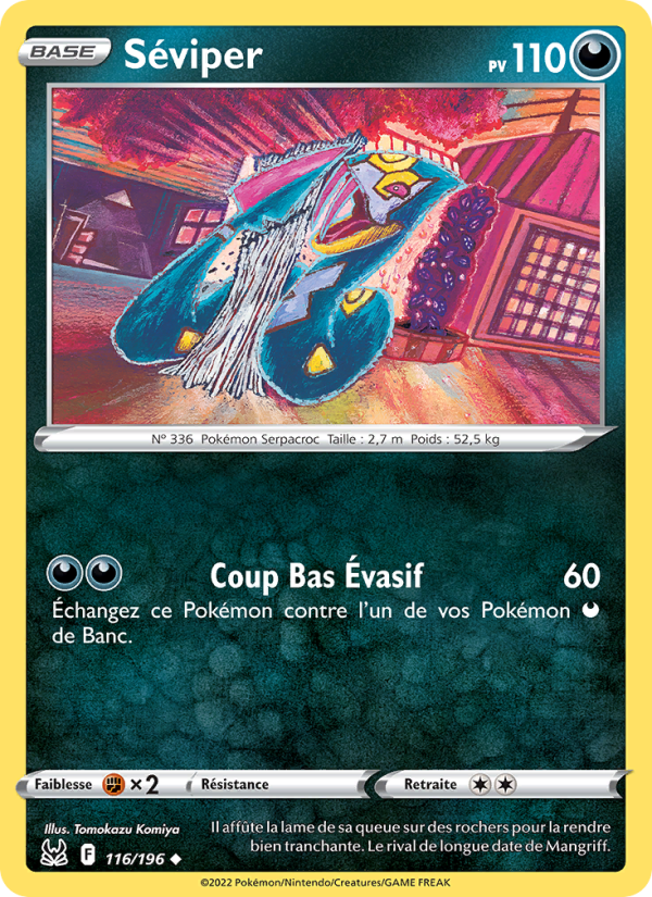 Séviper 116 — Lost Origin (French Pokémon TCG card)