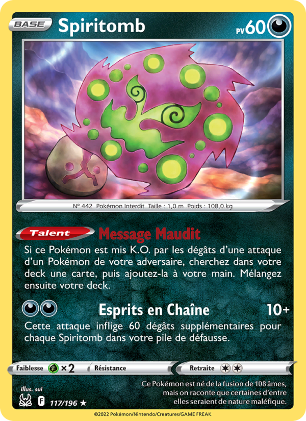 Spiritomb 117 — Lost Origin (French Pokémon TCG card)