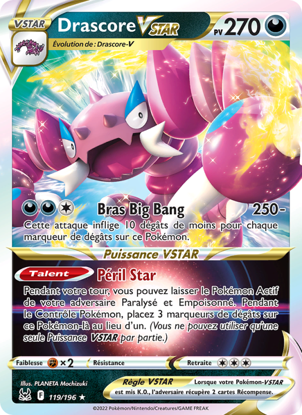 Drascore VSTAR 119 — Lost Origin (French Pokémon TCG card)