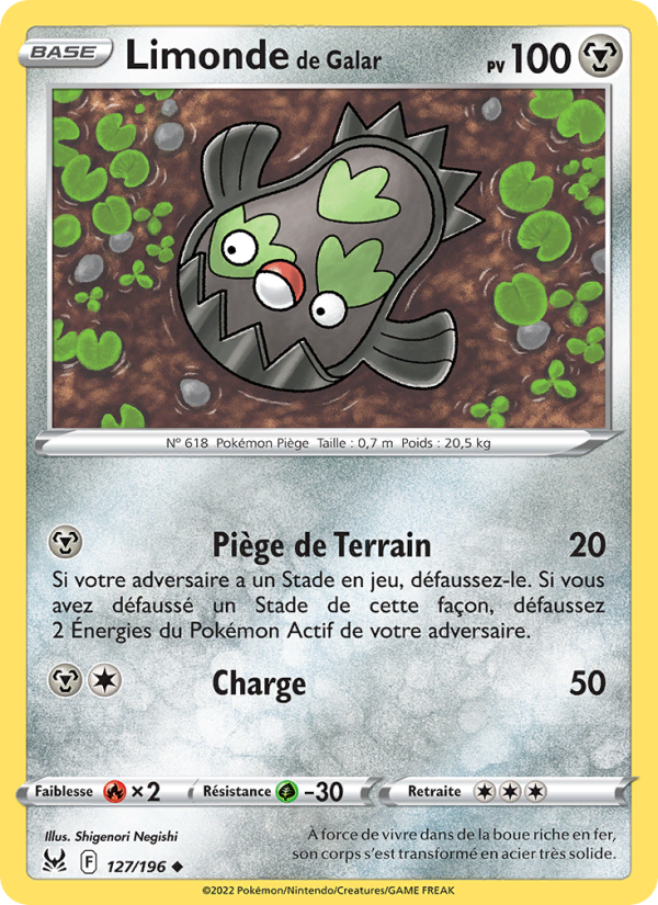 Limonde de Galar 127 — Lost Origin (French Pokémon TCG card)