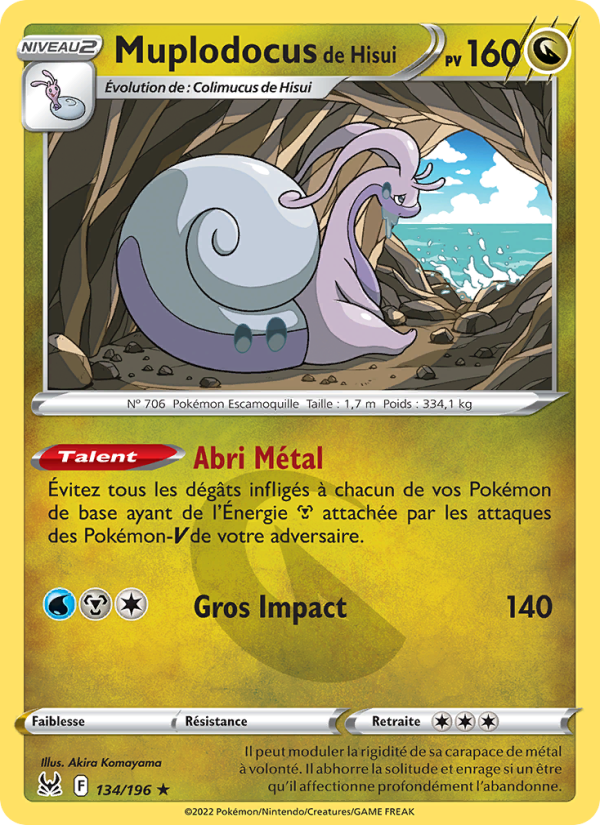 Muplodocus de Hisui 134 — Lost Origin (French Pokémon TCG card)