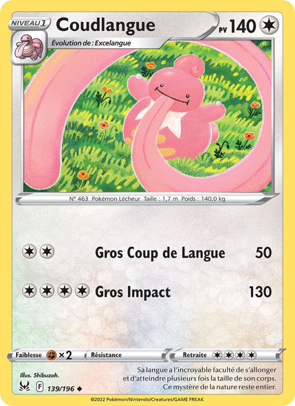 Coudlangue 139 — Lost Origin (French Pokémon TCG card)