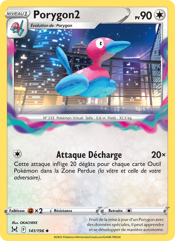 Porygon2 141 — Lost Origin (French Pokémon TCG card)