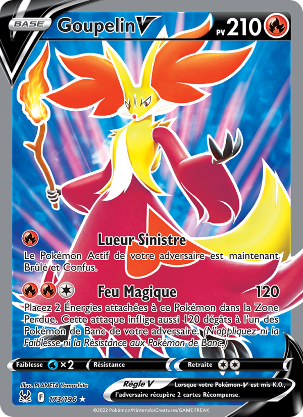 Goupelin V 173 — Lost Origin (French Pokémon TCG card)