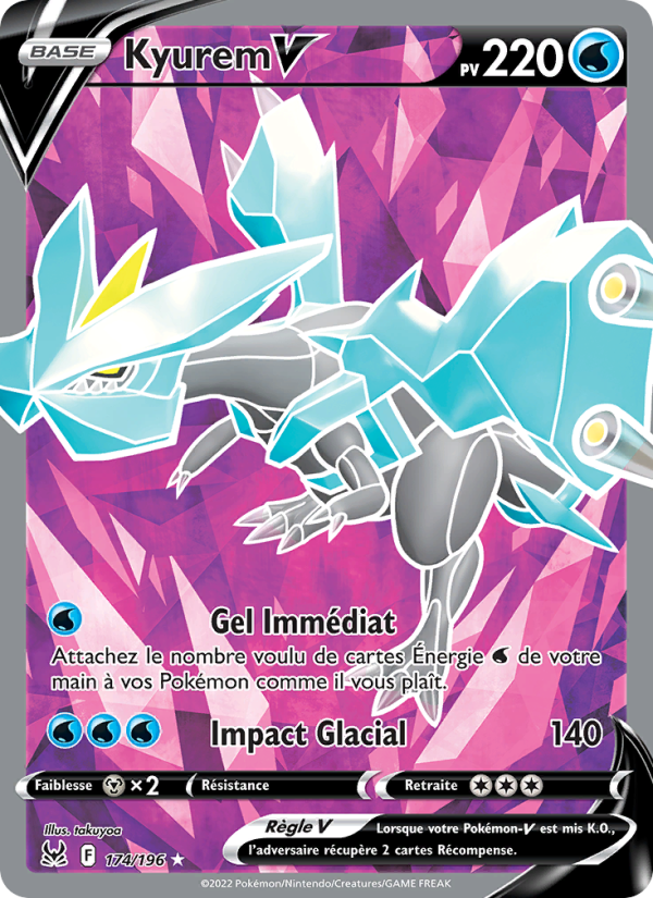 Kyurem V 174 — Lost Origin (French Pokémon TCG card)