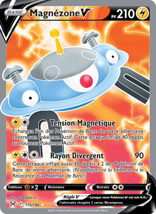 Magnézone V 175 — Lost Origin (French Pokémon TCG card)