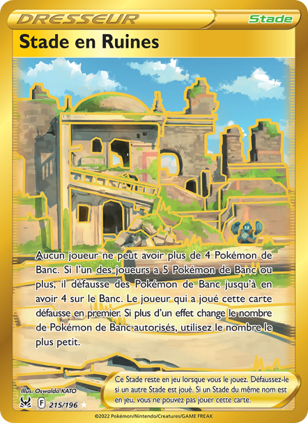 Stade en Ruines 215 — Lost Origin (French Pokémon TCG card)