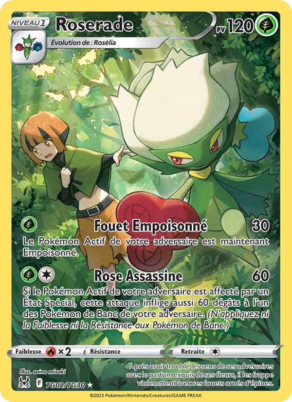 Roserade TG02 — Lost Origin (French Pokémon TCG card)